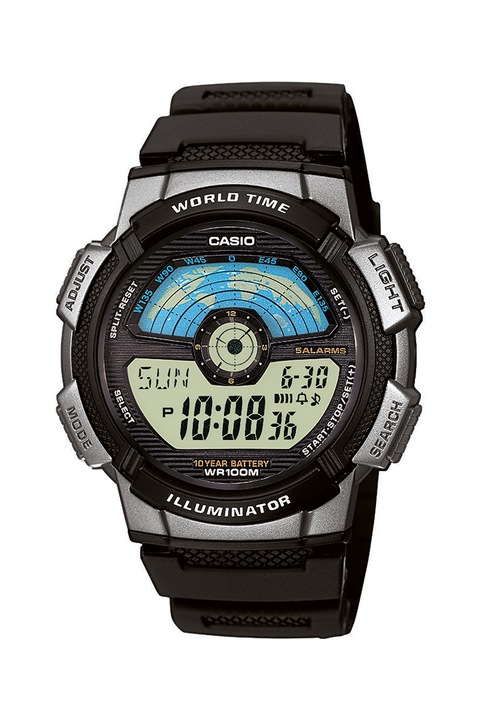 Casio, Цифров часовник с хронограф, Черен