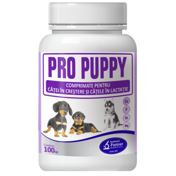 Supliment nutritiv pentru caini Pasteur Pro-Puppy, 100 tablete Supliment nutritiv pentru caini Pasteur Pro-Puppy, 100 tablete