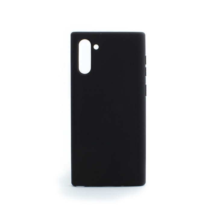 Premium szilikon tok, Samsung Note 10, Fekete