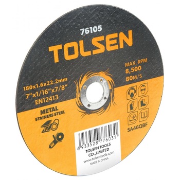 Disc abraziv cu centru coborat 115x6x22 mm, Tolsen Disc abraziv cu centru coborat 115x6x22 mm, Tolsen