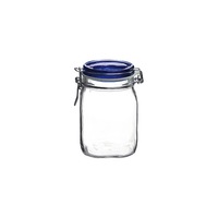 Borcan sticla cu inchidere ermetica 500ml BORMIOLI FIDO albastru