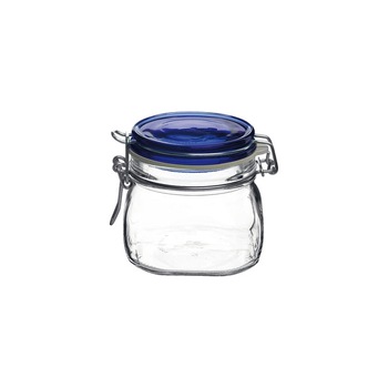 Borcan sticla cu inchidere ermetica 750ml BORMIOLI FIDO albastru Borcan sticla cu inchidere ermetica 750ml BORMIOLI FIDO albastru