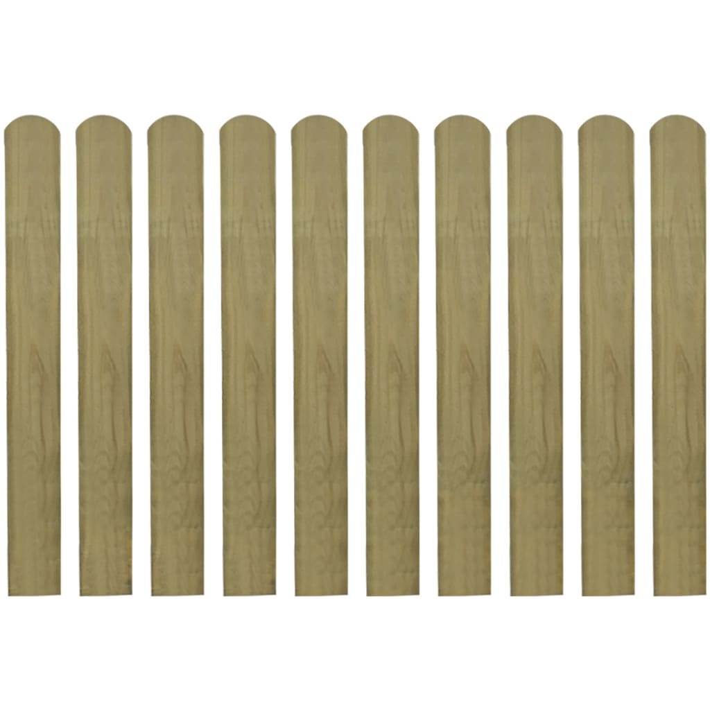 Set de 20 sipci de gard, vidaXL, Lemn de pin tratat, 9 x 80 cm, Maro