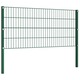 Panou gard cu stalpi vidaXL, Fier, 6,8 x 0,8 m, Verde