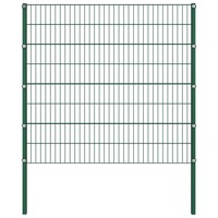 set panou gard cu stalpi vidaxl fier vopsit electrostatic 17 x 16 m verde imagen 29_0_
0