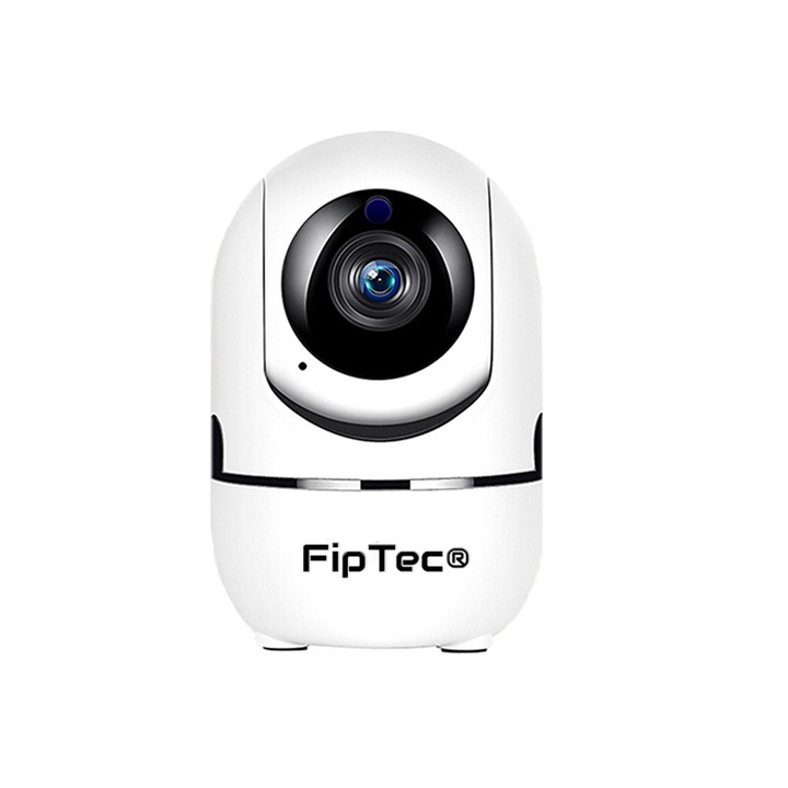 FipTec LV06W 3 darabos WiFi okos kamerakészlet, Full HD, mozgás- és hangriasztás, éjszakai látás, kétirányú hang, Android / Apple vagy számítógépes vezérlés, fehér