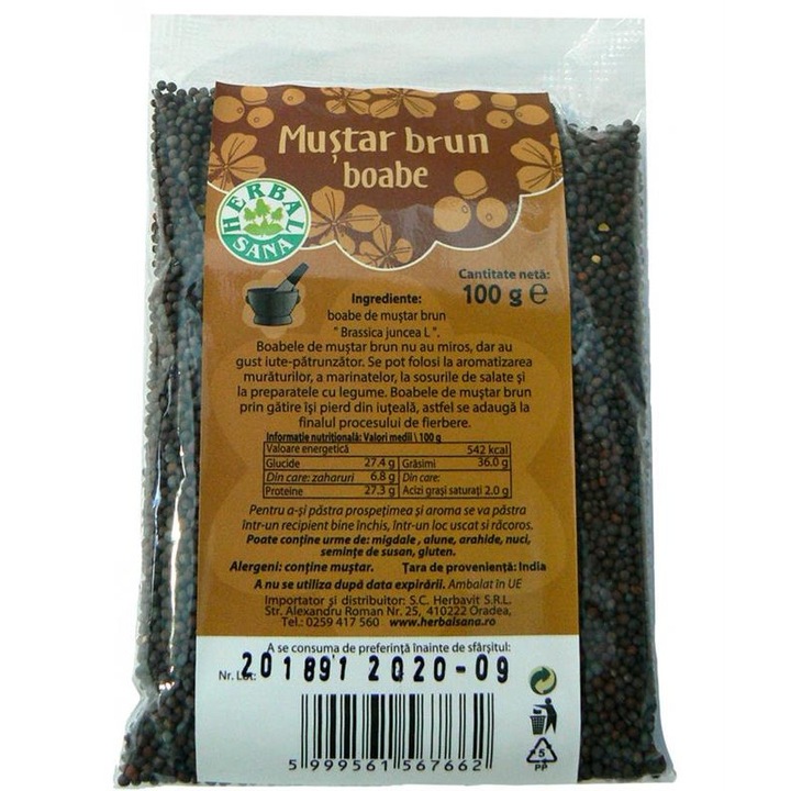 Mustar Boabe Herbavit 100gr