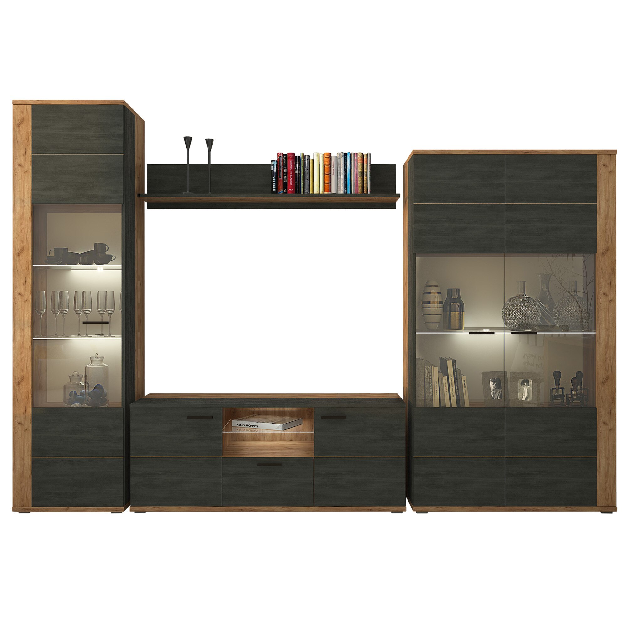 Set Living, ADEL, 277x40x190cm, Oak Craft Tabacco / Northern Tree