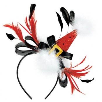 Coronita rosie cu pene pentru petrecere -27.9 x 20.3 cm, Amscan 393223, 1 buc Coronita rosie cu pene pentru petrecere -27.9 x 20.3 cm, Amscan 393223, 1 buc