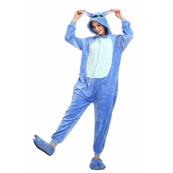 Inpa Fashion, Pijama intreaga, model Stitch, Albastru, varsta 7-8 ani Inpa Fashion, Pijama intreaga, model Stitch, Albastru, varsta 7-8 ani