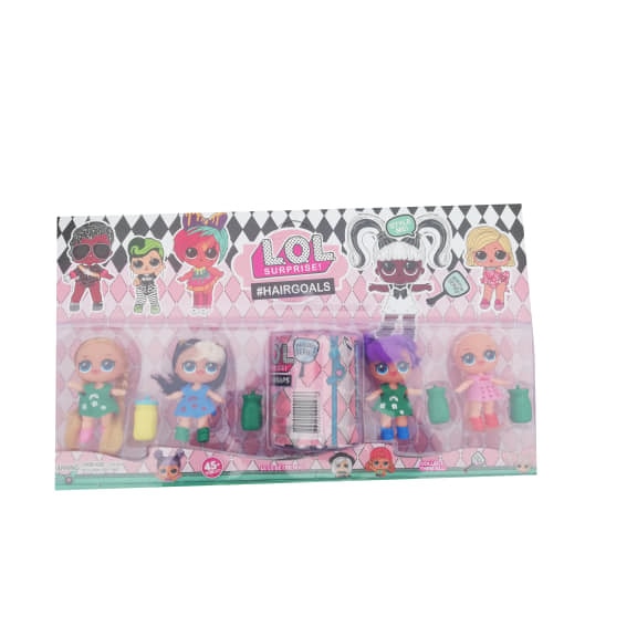 Set 4 figurine + capsula LOL surprise! cu accesorii surpriza,multicolor