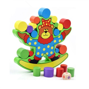 Joc de echilibru lemn Montessori, Little Bear, 22 piese, 20 cm, multicolor, + 3 ani Joc de echilibru lemn Montessori, Little Bear, 22 piese, 20 cm, multicolor, + 3 ani