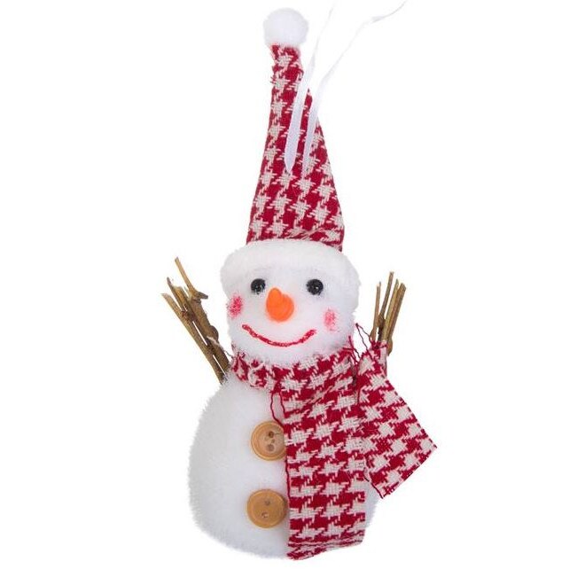 Figurina decorativa pentru Craciun, Om de Zapada, 9 cm