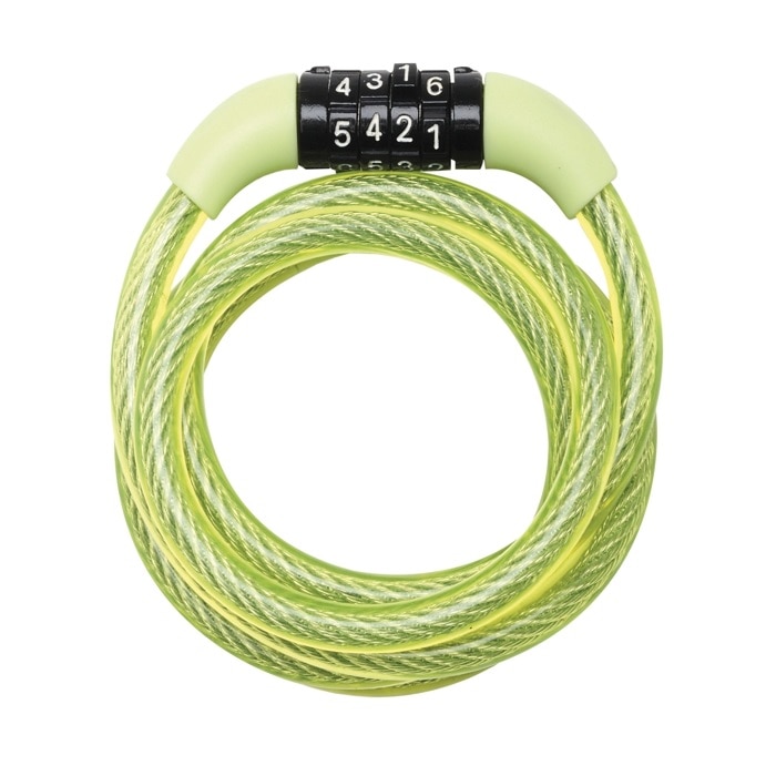 Cablu antifurt din otel cu cifru, Masterlock, 8143EURDPROCOL, 1,2mx8mm, verde
