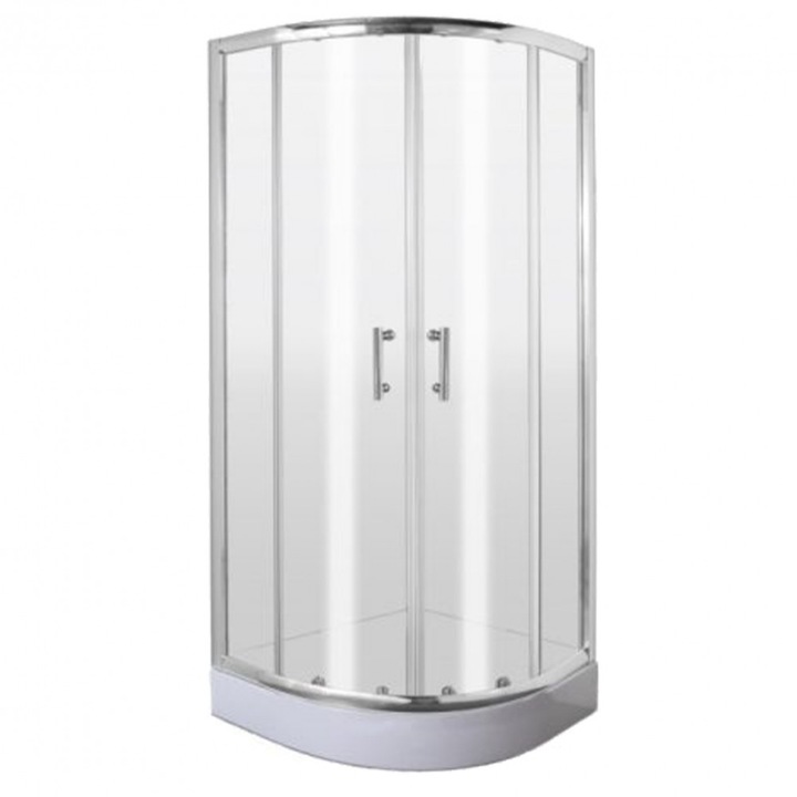 Cabina de dus curba JASMIN sticla transparenta 80x80
