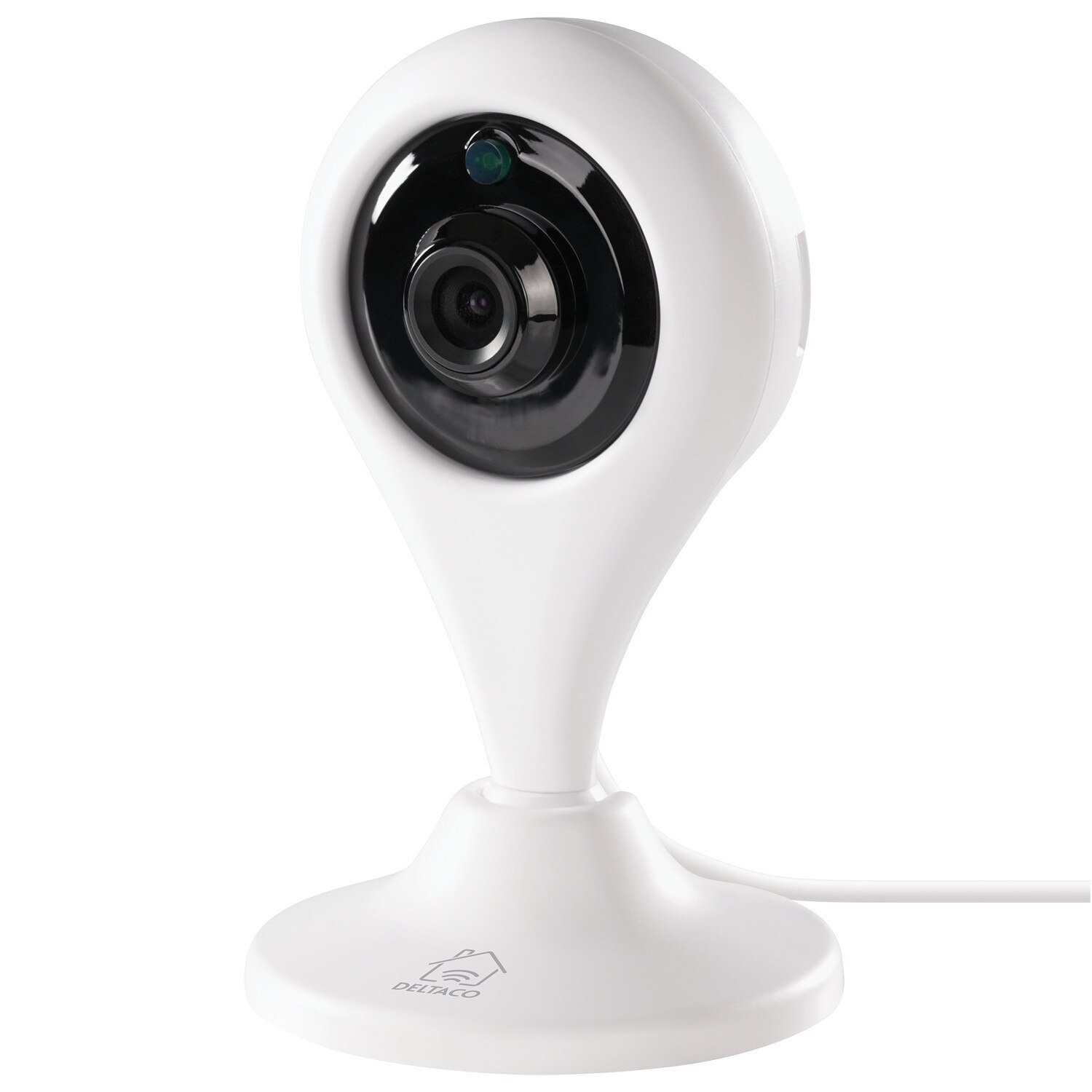 Camera supraveghere DELTACO SMART HOME, 720p, WiFi 2,4 GHz, IR 10m, 1/4 CMOS, microSD, alb