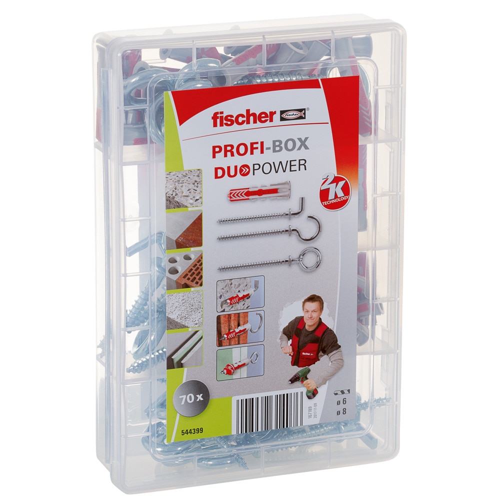 Diblu nylon universal DUOPOWER, fischer, PROFI BOX short/long + carlige 65 buc