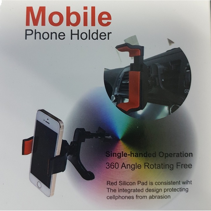 1Tech univerzális autós légtelenítő telefontartó, fekete