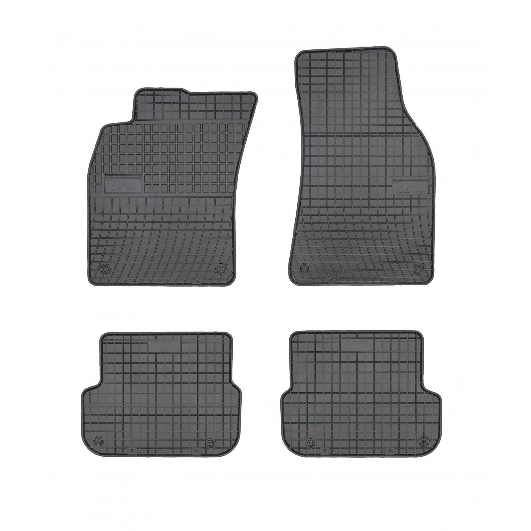 Set 4 covorase auto Frogum pentru Audi A6 C6 2006 - 2011, Cauciuc, Negru