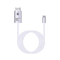 cablu usb 31 type c la hdmi 4k - adaptor hub de tip c pentru video hdmi 2 metri pentru samsung xiaomi si dispozitivele cu mufa tip c alb imagen 27_0_
0
