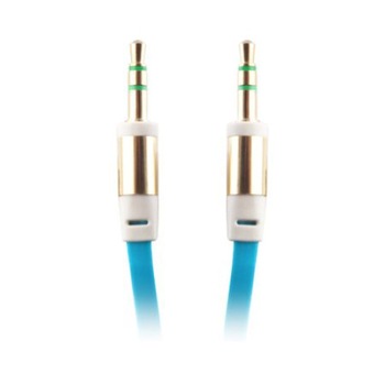 Cablu audio cu mufa Jack 3.5mm, 80cm, Albastru Cablu audio cu mufa Jack 3.5mm, 80cm, Albastru