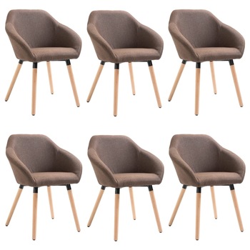Set de 4 scaune pentru living, vidaXL, Maro inchis, 62 x 54 x 83,5 cm, cadru lemn Set de 4 scaune pentru living, vidaXL, Maro inchis, 62 x 54 x 83,5 cm, cadru lemn