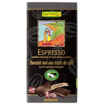 Ciocolata amaruie cu Espresso 55 % cacao VEGANA 80 g Ciocolata amaruie cu Espresso 55 % cacao VEGANA 80 g