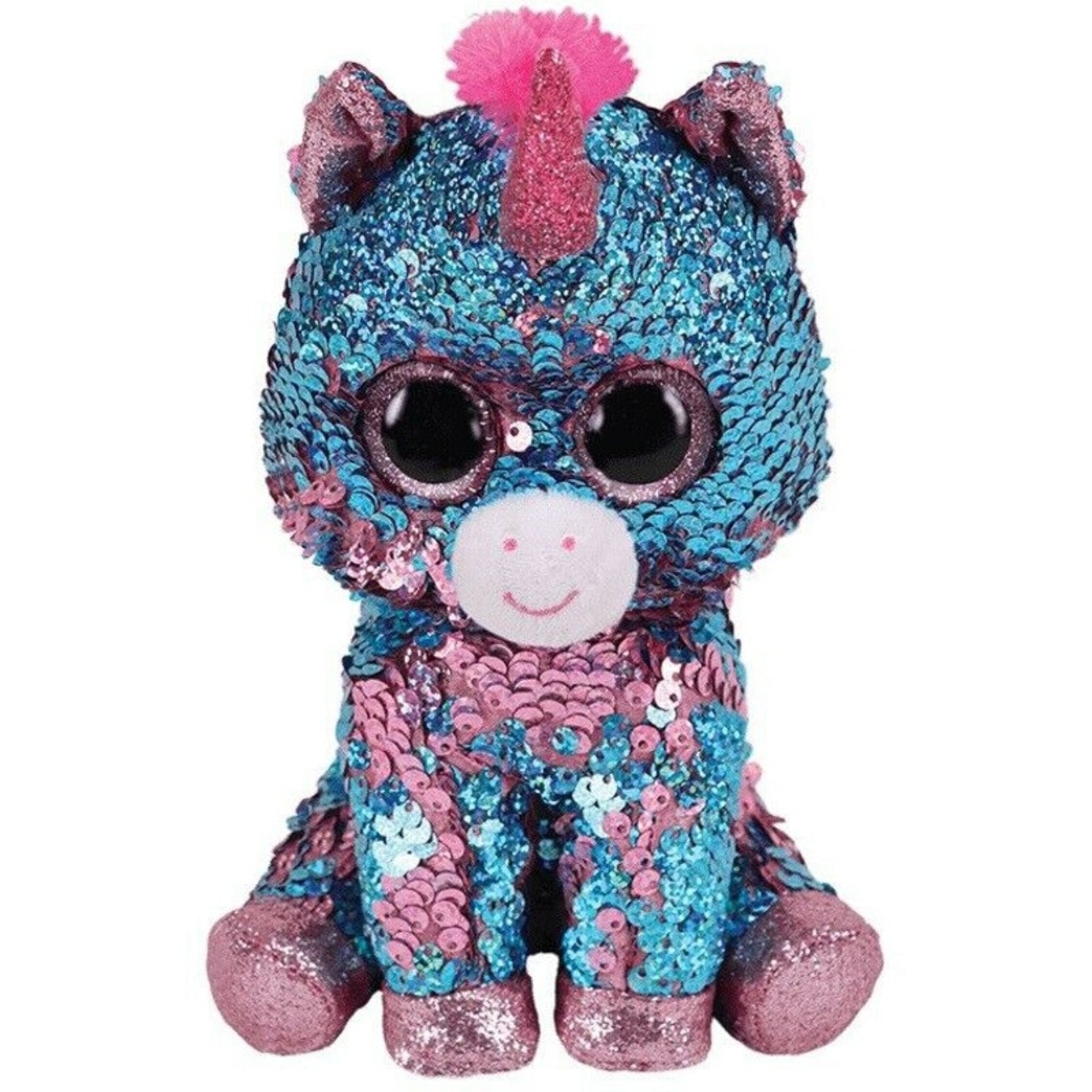 Jucarie de plus TY - Plus cu paiete unicornul Celeste, 15 cm