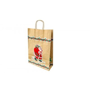 Pungi Sarbatori, Model Mos Craciun, 25x14x30 cm, 100 Buc/Bax Pungi Sarbatori, Model Mos Craciun, 25x14x30 cm, 100 Buc/Bax
