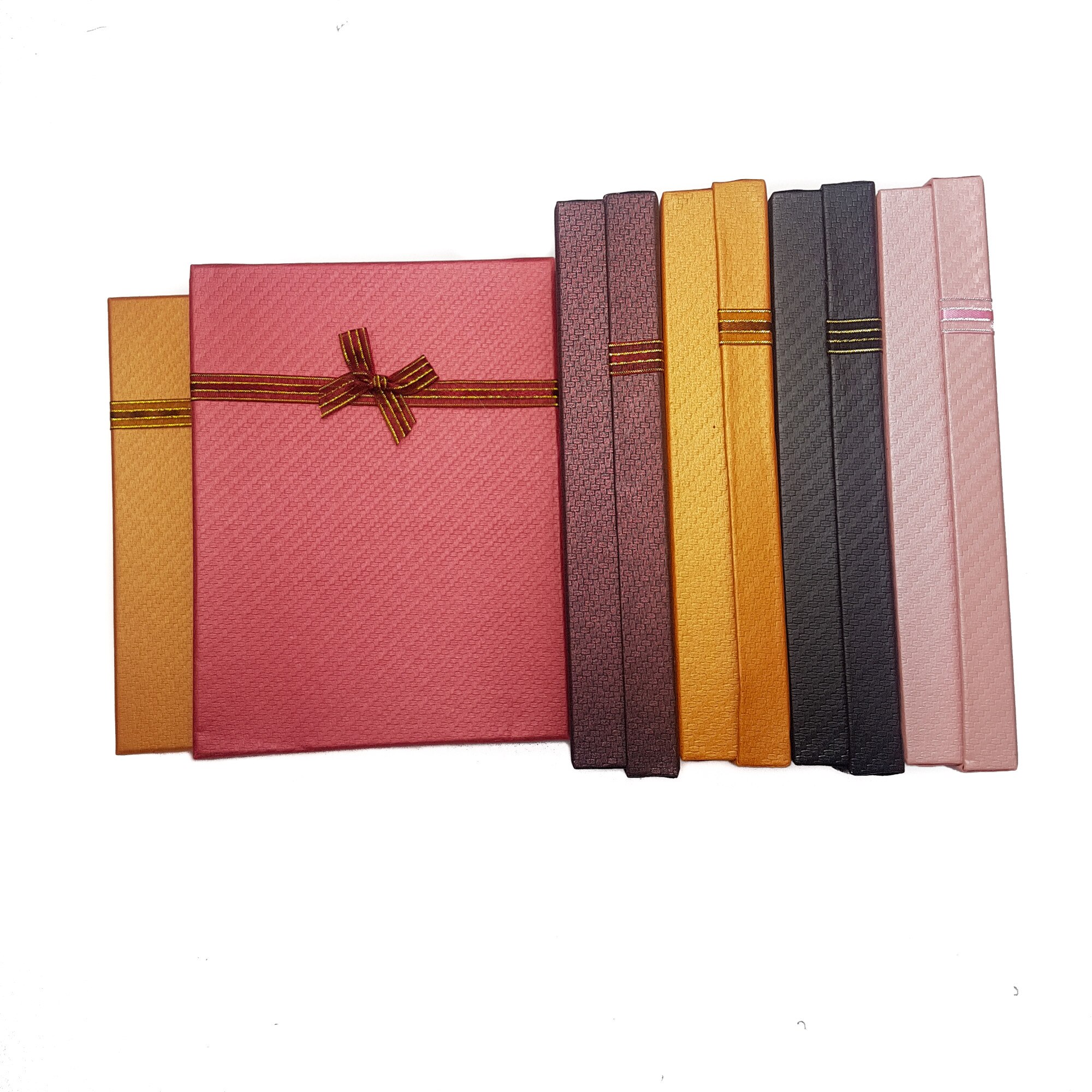 Cutii cadou, multicolore cu interor negru, Tia Accesorii, set 6 bucati