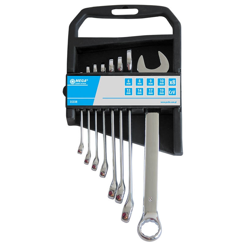 Set 8 chei combinate CR-VA Mega, 6 - 19 mm, otel calit