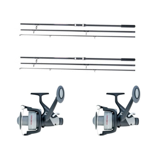 Set pescuit Baracuda cu 2xLansete Evolution Carp 3.90 m + 2xMulinete Storm U3