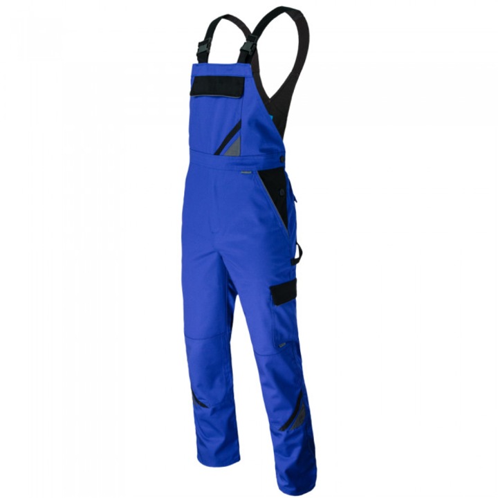 Професионален син панталон с лигавник, здрава материя, 6 джоба, размер 48