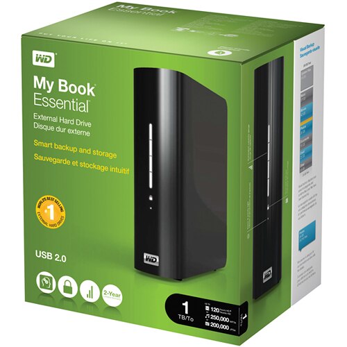 HDD extern WD My Book Essential, 1 TB, USB 2.0, Negru - eMAG.ro