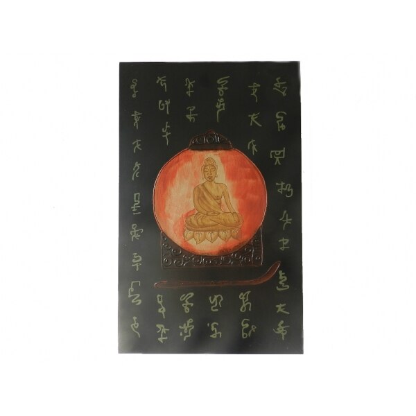 Tablou Buddha, pictat manual 48x30 cm