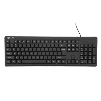 Tastatura cu fir Tellur Basic, US Layout, USB, Negru