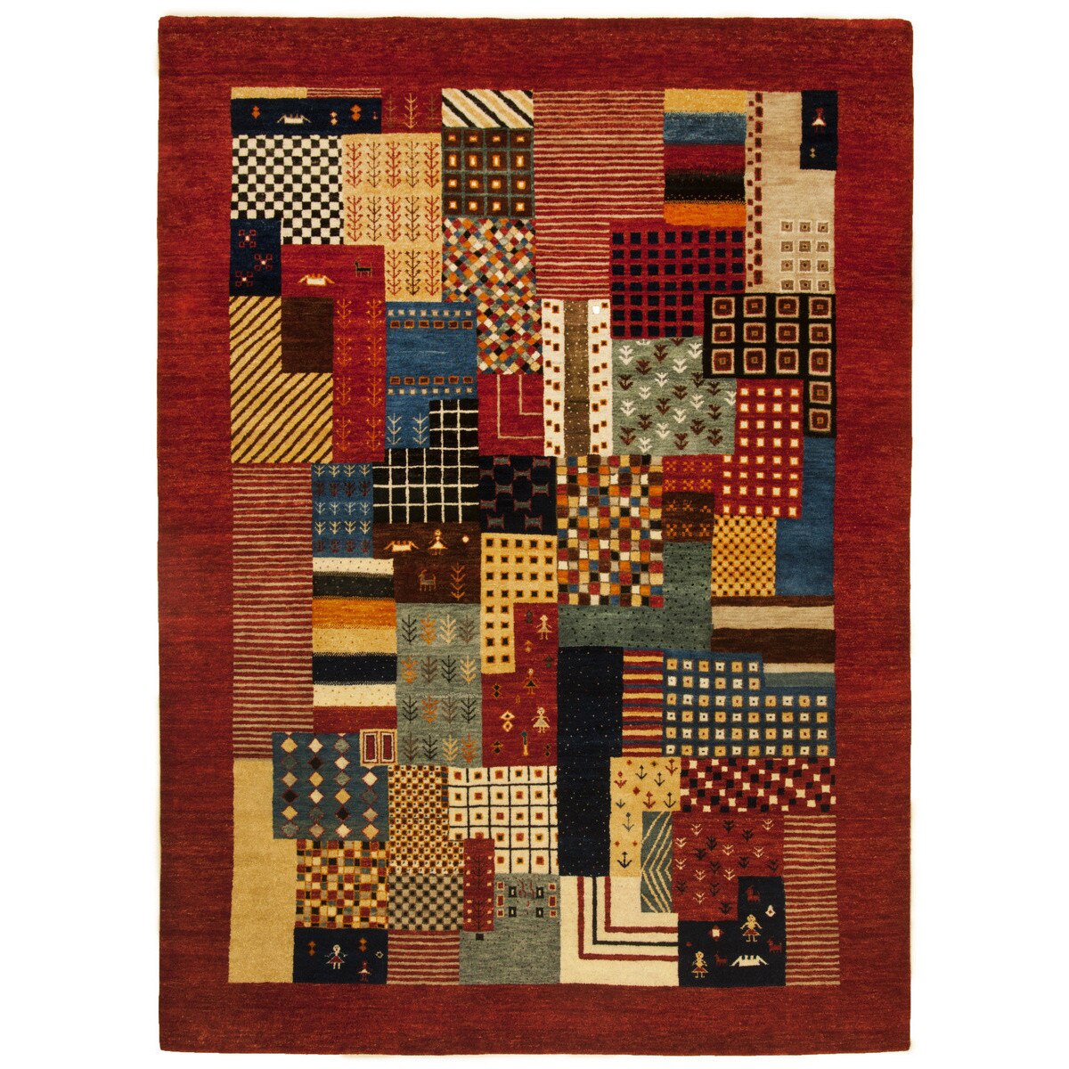 Covor Modern & Geometric Champ, Lana, Rosu, 70x140 - C10-100702