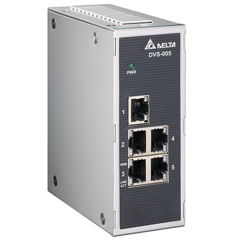 Swith ethernet industrial, fara management, 5 x RJ45, 12 - 48 VDC, compatibil cu protocoalele EtherNet/IP, Profinet, CC-LINK IE si DNP 3.0 Swith ethernet industrial, fara management, 5 x RJ45, 12 - 48 VDC, compatibil cu protocoalele EtherNet/IP, Profinet, CC-LINK IE si DNP 3.0