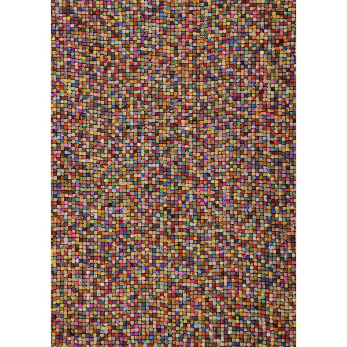 Covor Pufos Arta, Lana, Patrat, Multicolor, 34x34 - C248-101006