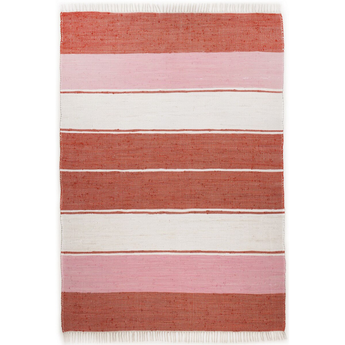 Covor Modern & Geometric Lazio, Bumbac, Rosu, 90x160 - C69-103401