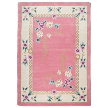 Covor Floral Kova, Lana, Roz, 70x140 - C10-105001 Covor Floral Kova, Lana, Roz, 70x140 - C10-105001
