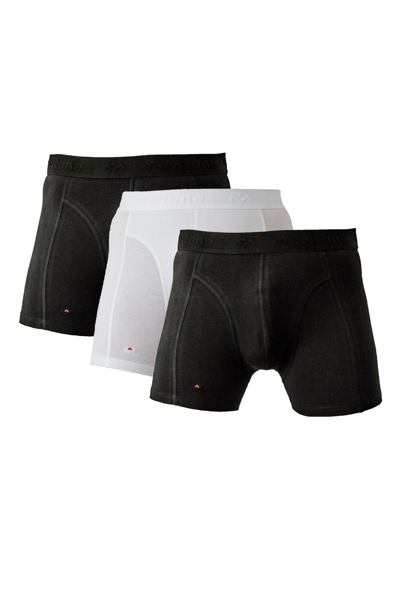 Set de boxeri - 3 perechi , Newtone, Negru/Alb