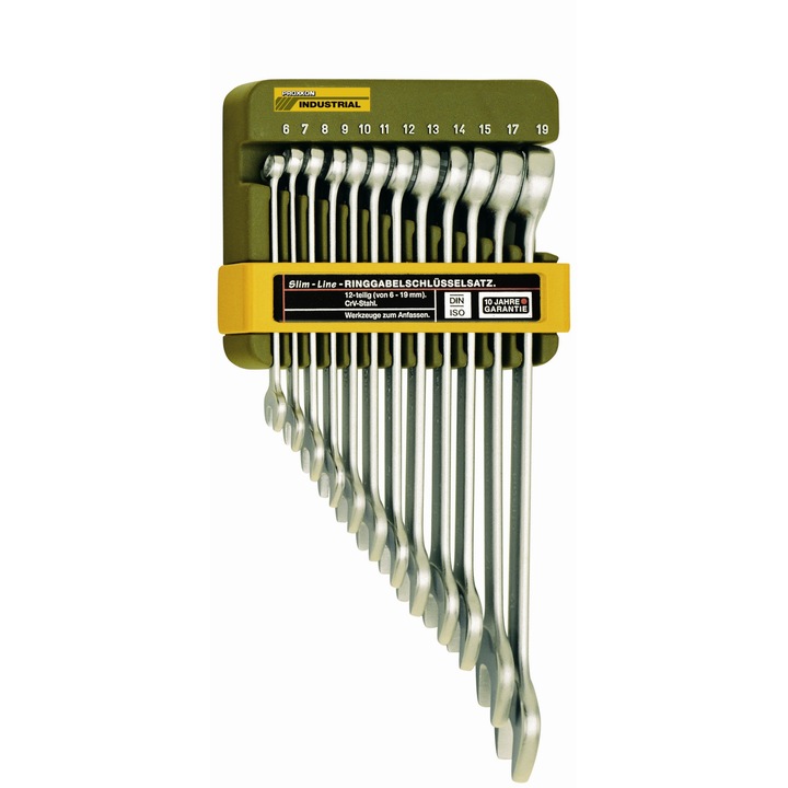 Комплект комбинирани гаечни ключове SlimeLine, 12 части, Proxxon 23820