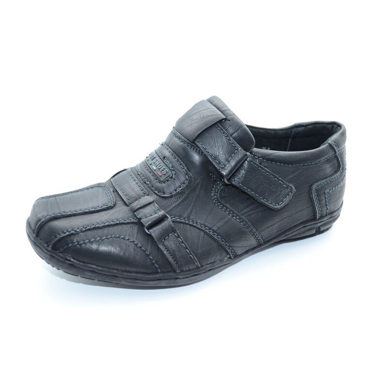 Pantofi casual pentru baieti Kellaifeng, piele ecologica, Negru
