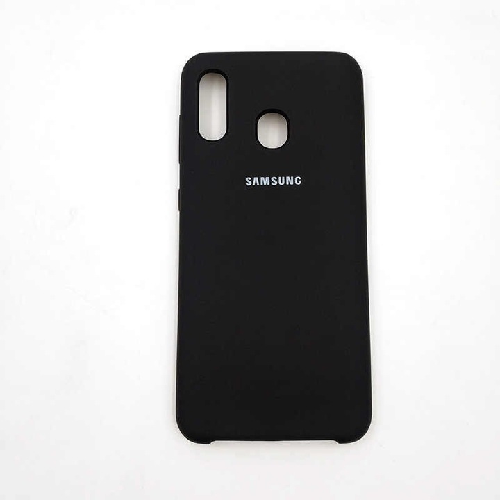 Husa protectie spate silicon soft, pentru Samsung Galaxy A20/A30, bumper ultraslim, Negru, BBL1173