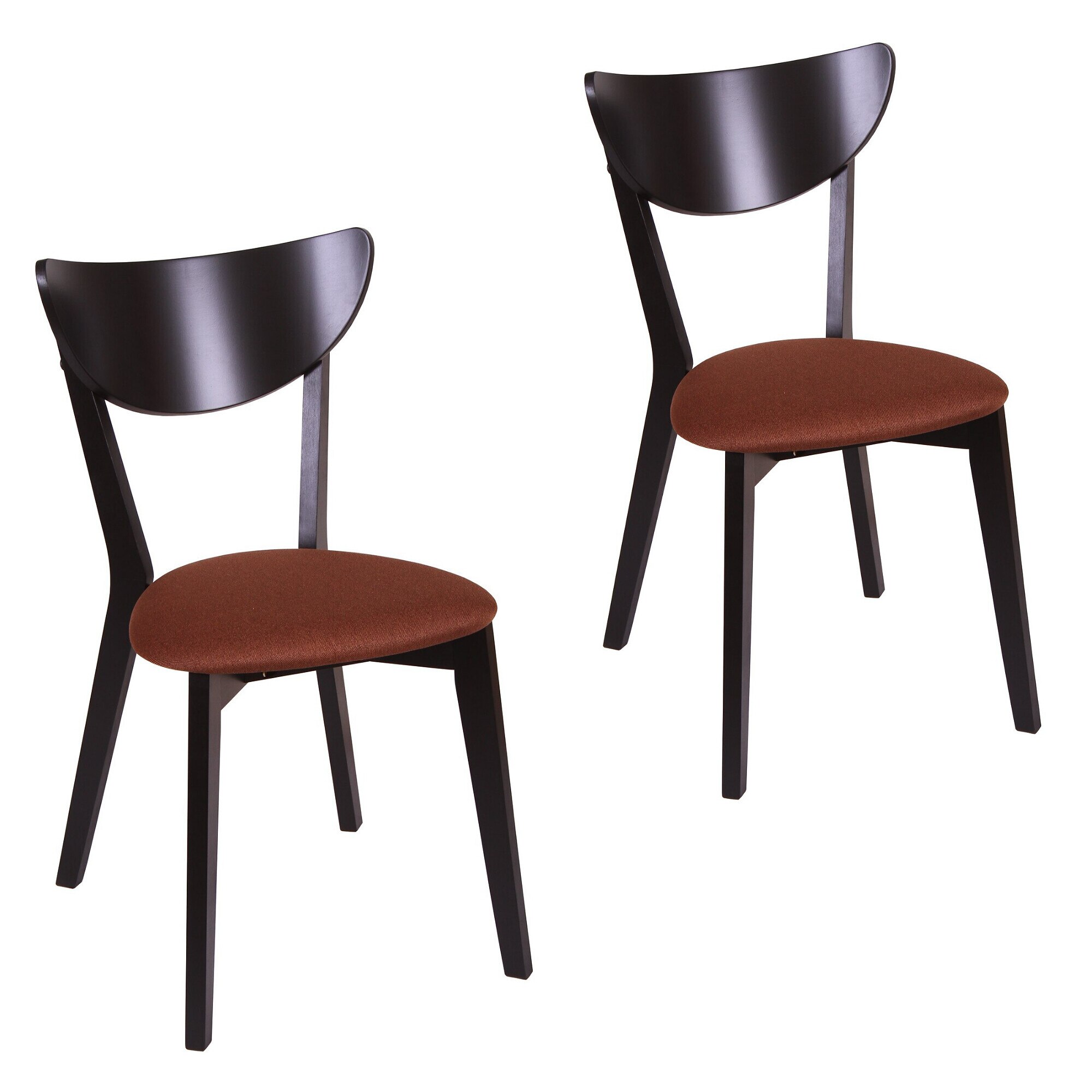 Set 2 scaune MODERN MS, Lemn, Wenge/Bonus New Brown