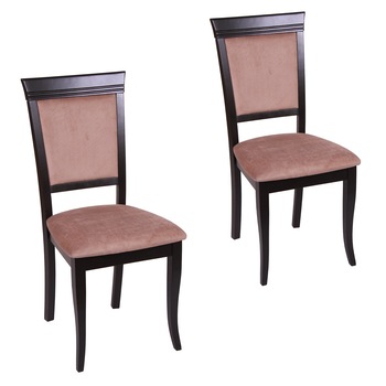 Set 2 scaune NAPOLI MS, Lemn, Wenge/Aya nougat Set 2 scaune NAPOLI MS, Lemn, Wenge/Aya nougat