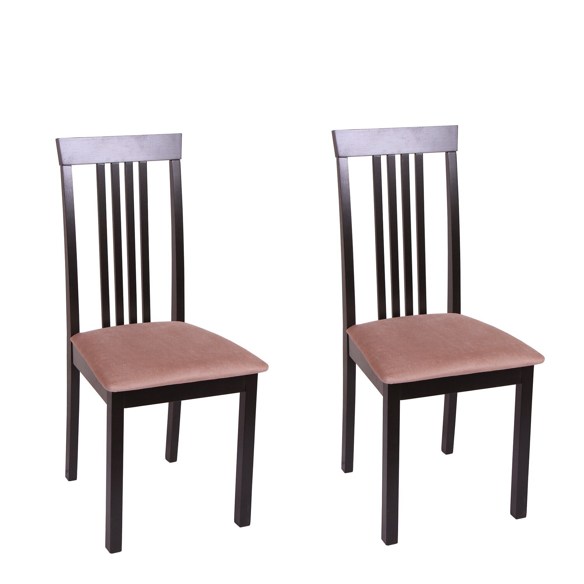 Set 2 scaune NIKA MS, Lemn, Wenge/Aya Nougat