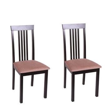 Set 2 scaune NIKA MS, Lemn, Wenge/Aya Nougat Set 2 scaune NIKA MS, Lemn, Wenge/Aya Nougat