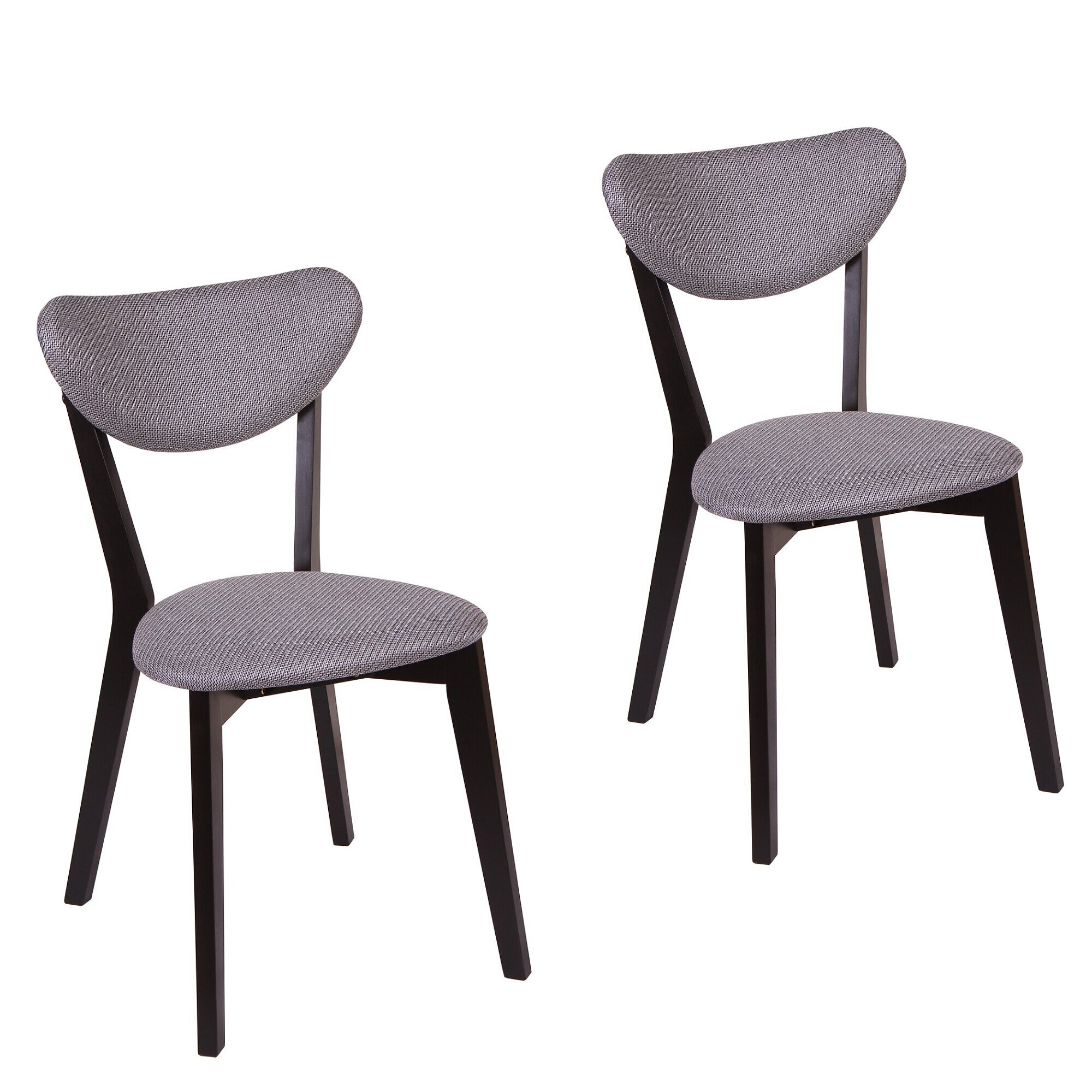 Set 2 scaune MODERN M, Lemn, Wenge/Brighton Gray